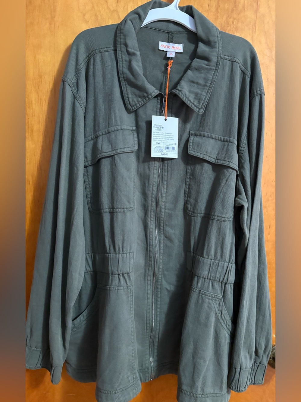 Knox Rose Olive Green Military-Style Utility Jacket